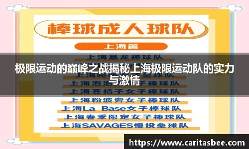极限运动的巅峰之战揭秘上海极限运动队的实力与激情